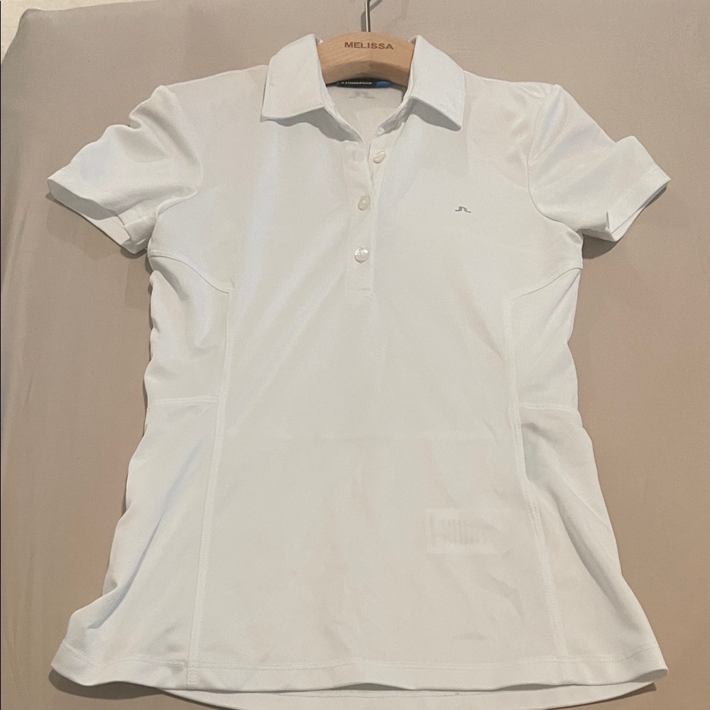 J.Lindeberg Julia Fieldsensor 2.0 White Performance Polo – Size XS